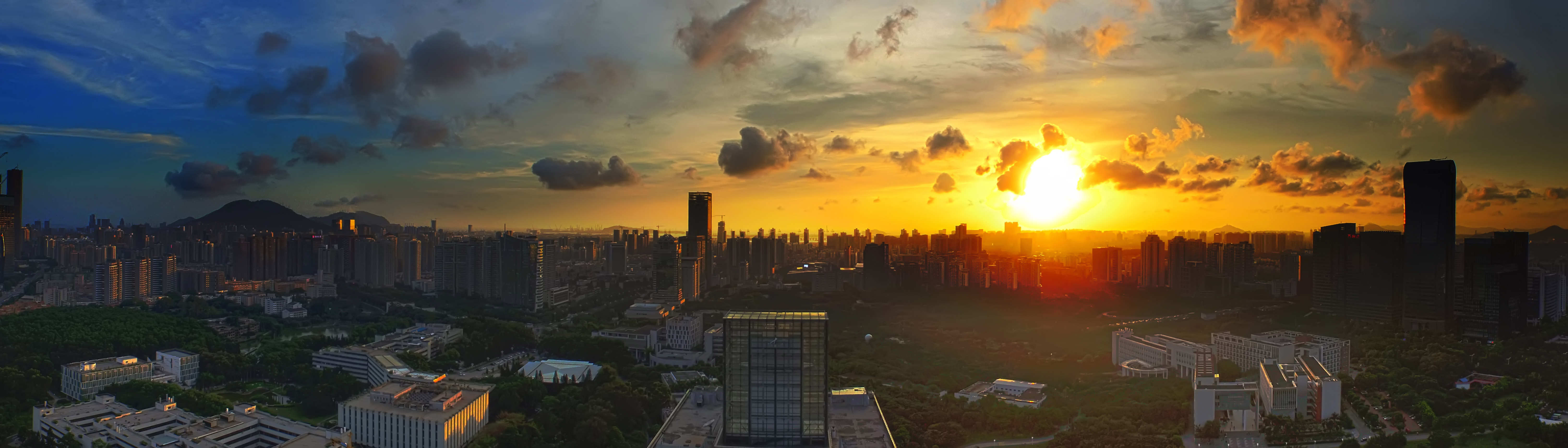 最美身边风景附教程日落包围曝光hdr空中全景