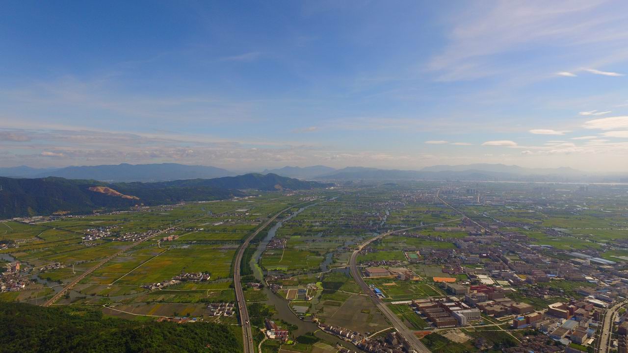 雲瞰溫州平陽縣昆陽鎮