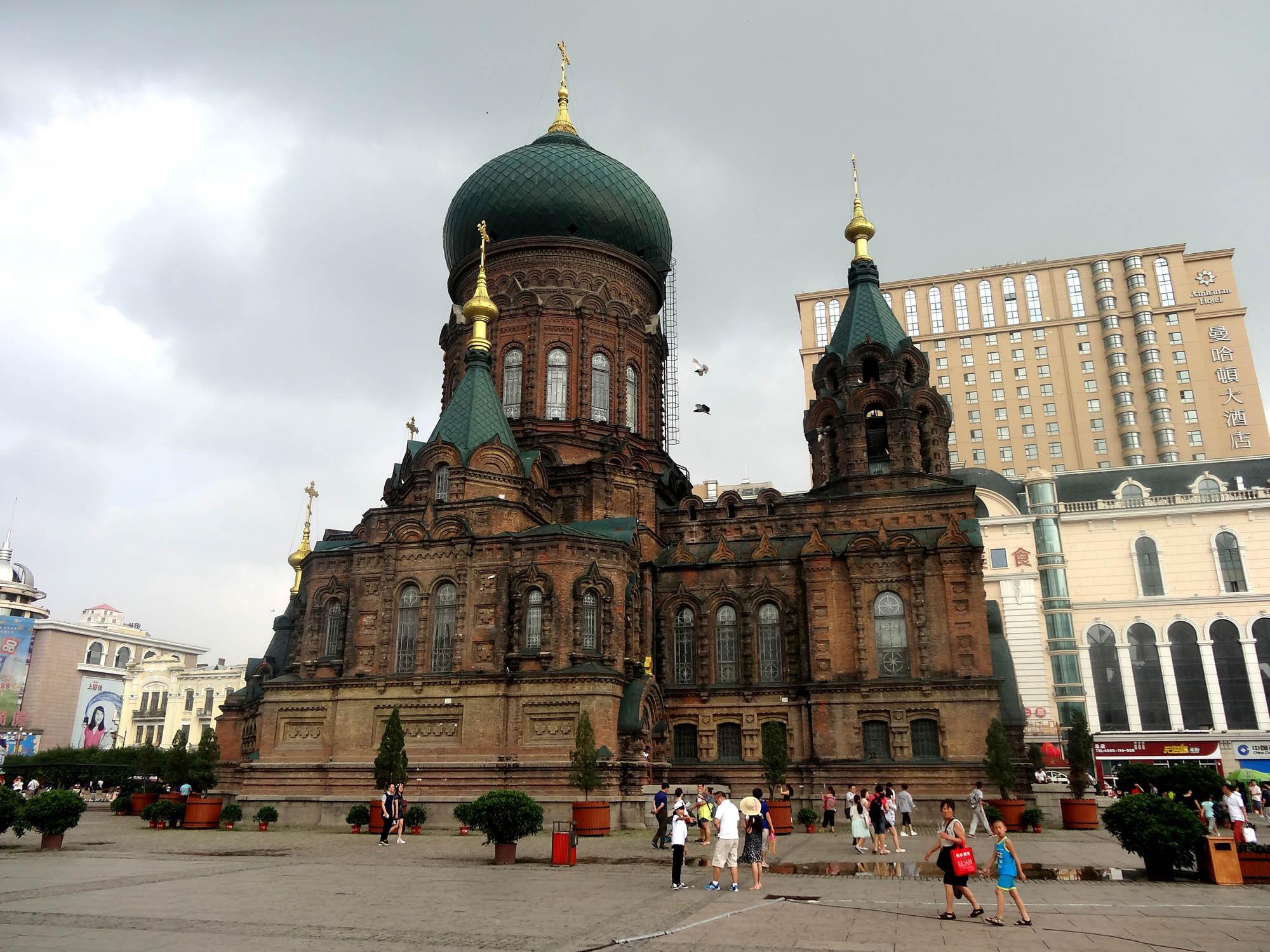 盛夏航拍 哈尔滨索菲亚广场