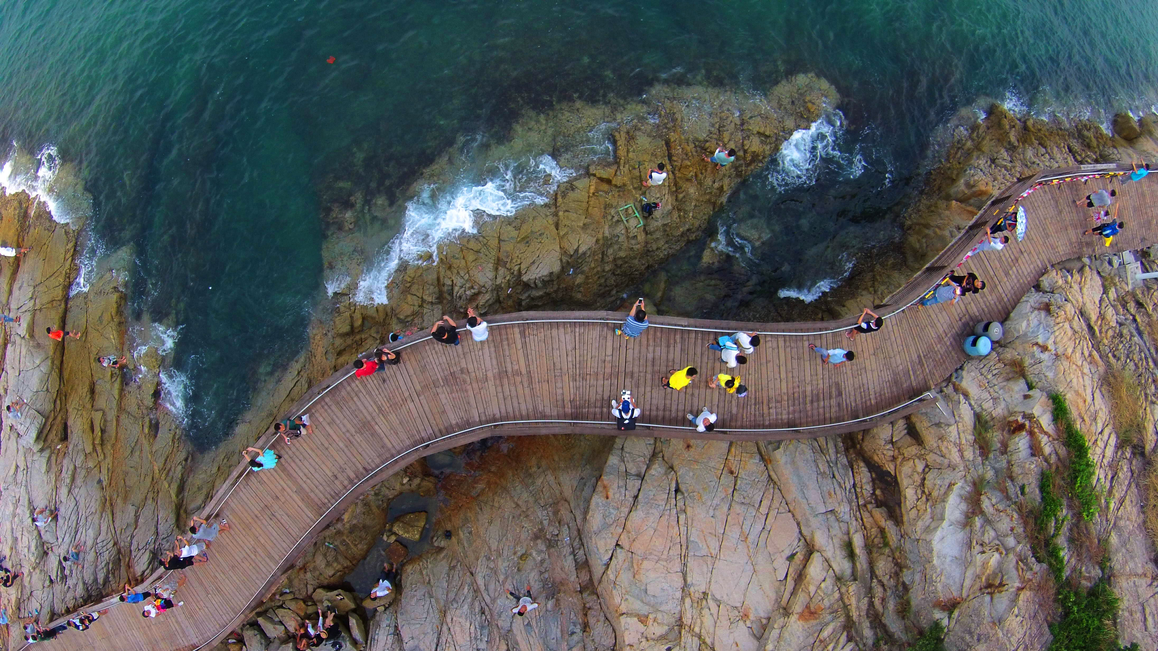 《航拍盐田海滨栈道》-作品-大疆社区