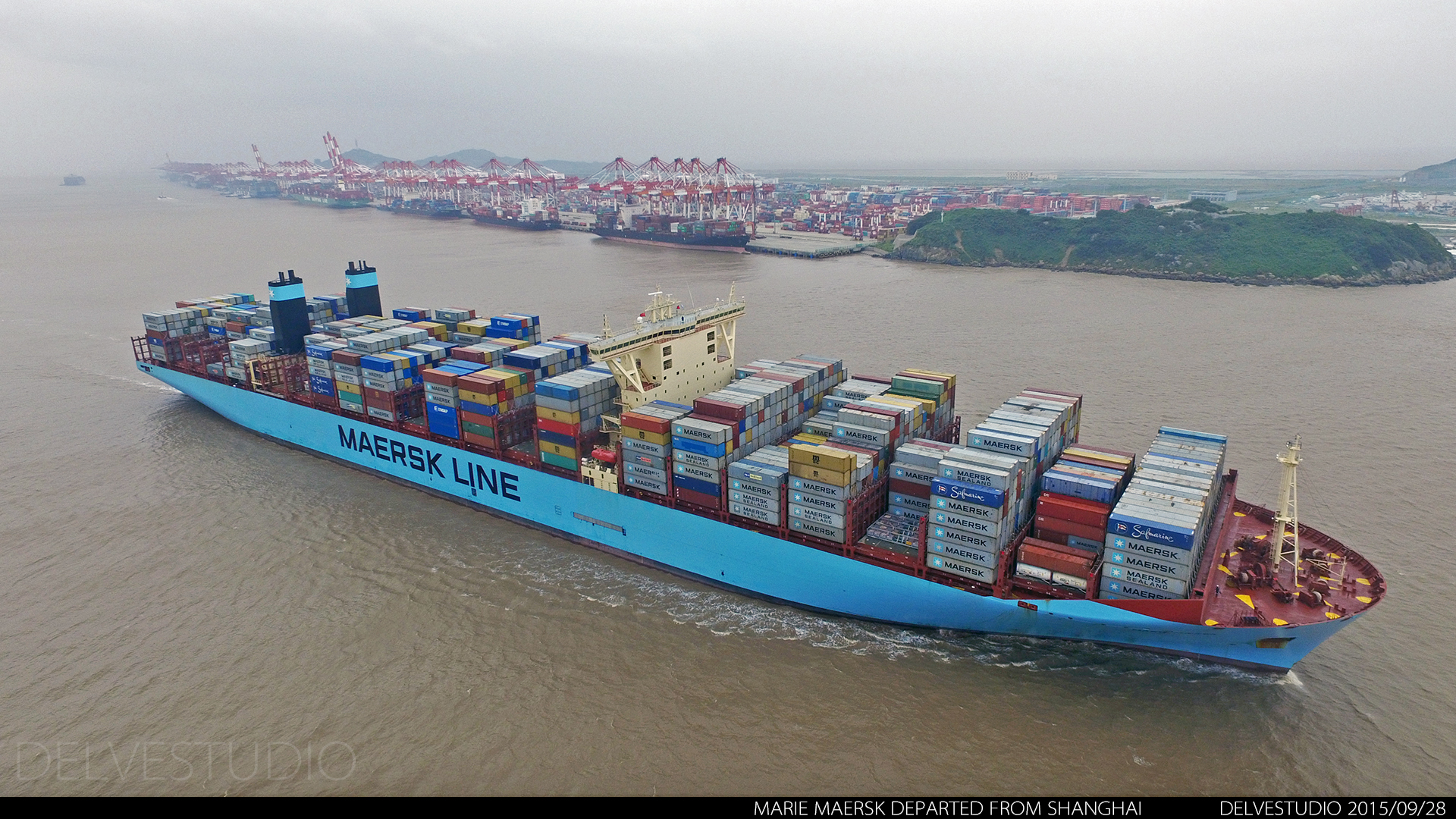 dji拍摄超级集装箱[马士基3e级]