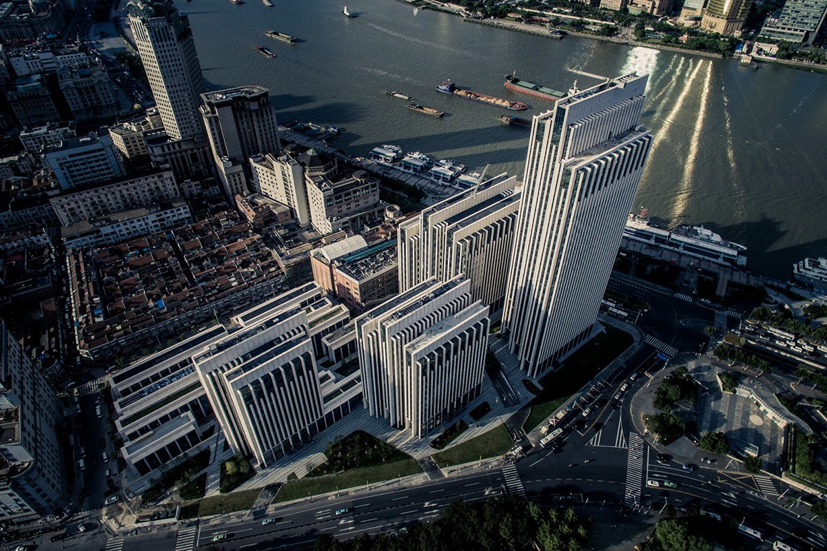 从空中领略百年外滩收官之作