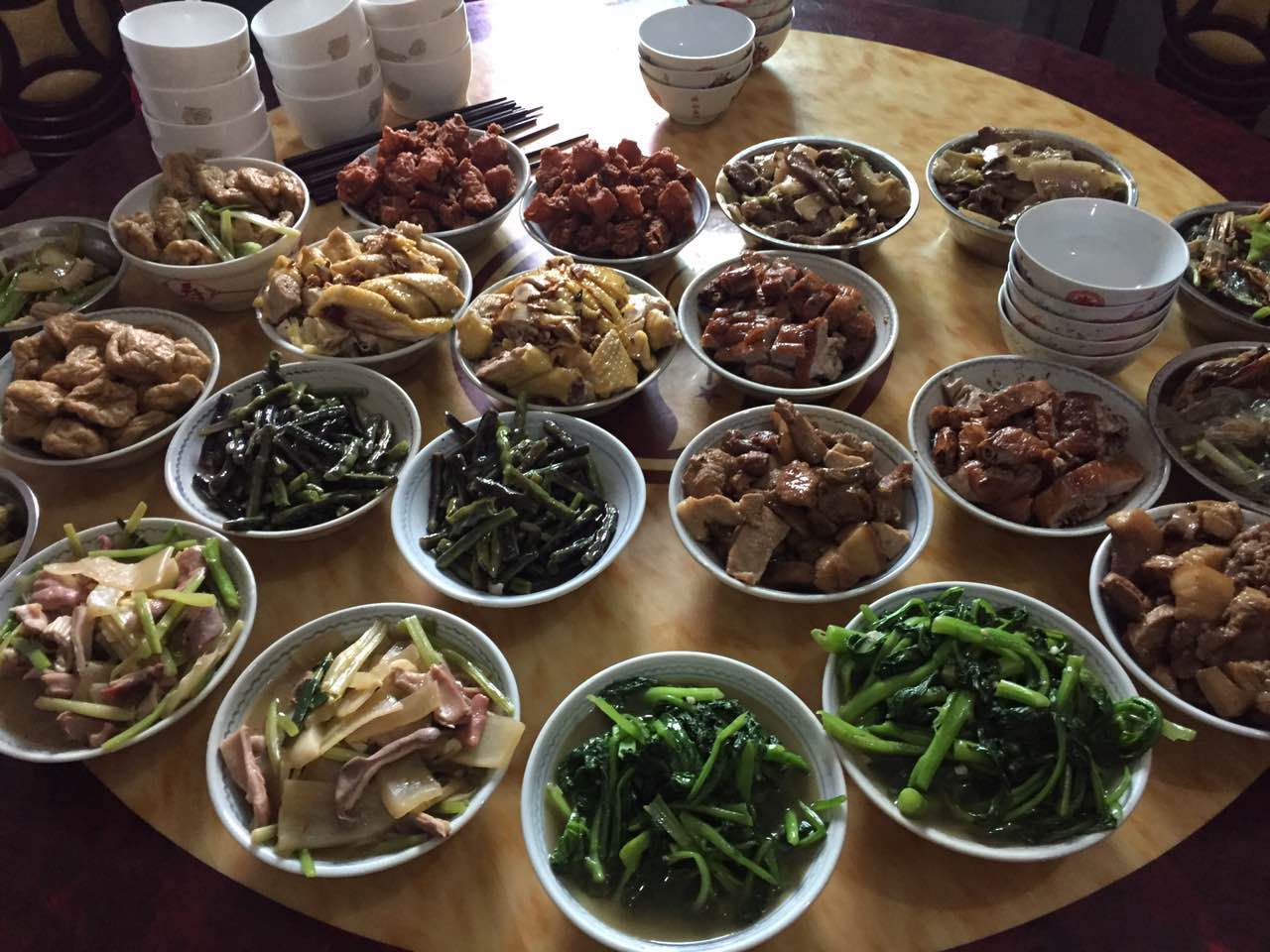 回到乡下,当然少不了大餐