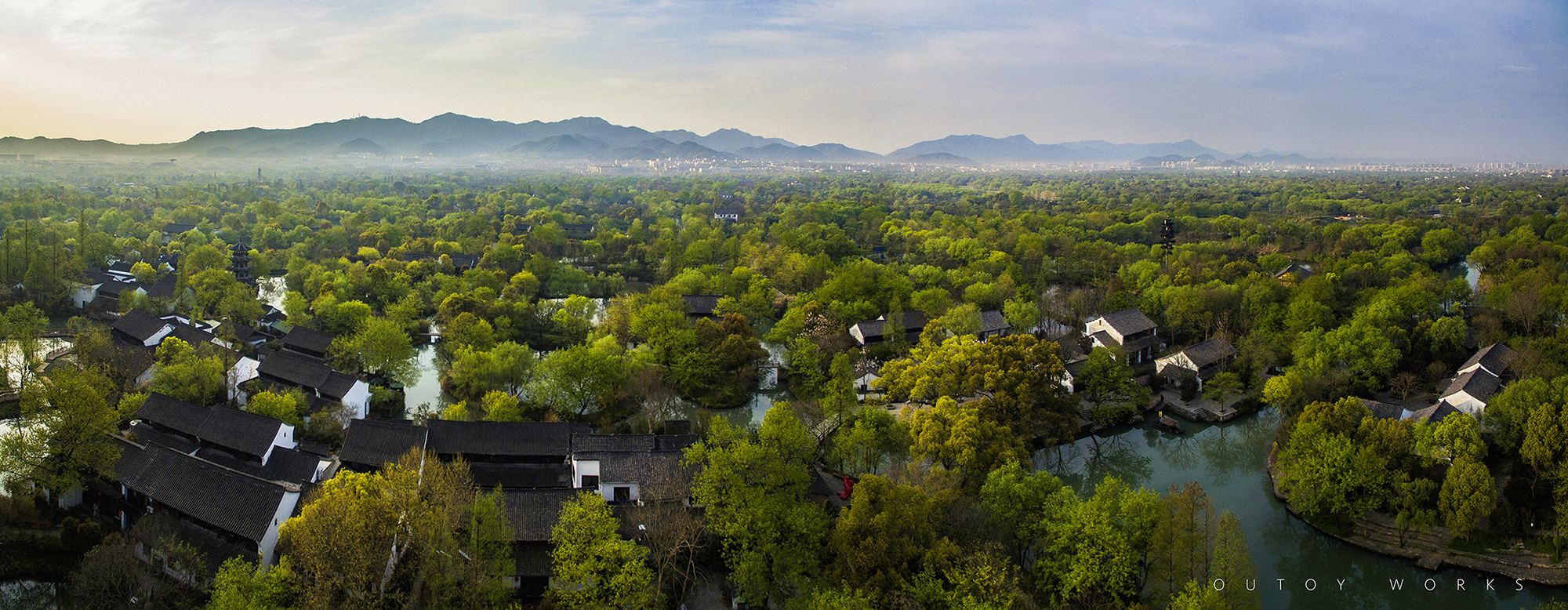 【撩春风】20160329杭州西溪湿地飞行记录 河渚晨光