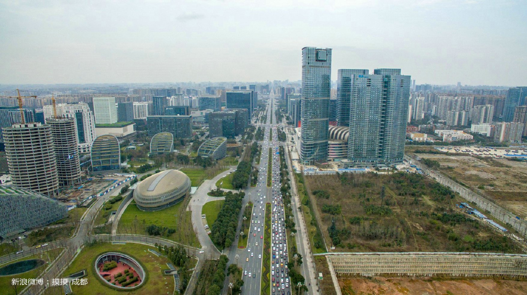 2016航拍成都高新区 崛起中的新城
