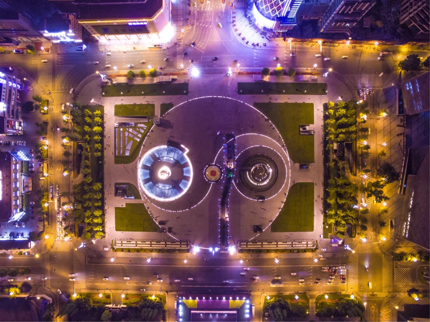 成都天府广场俯视图图片