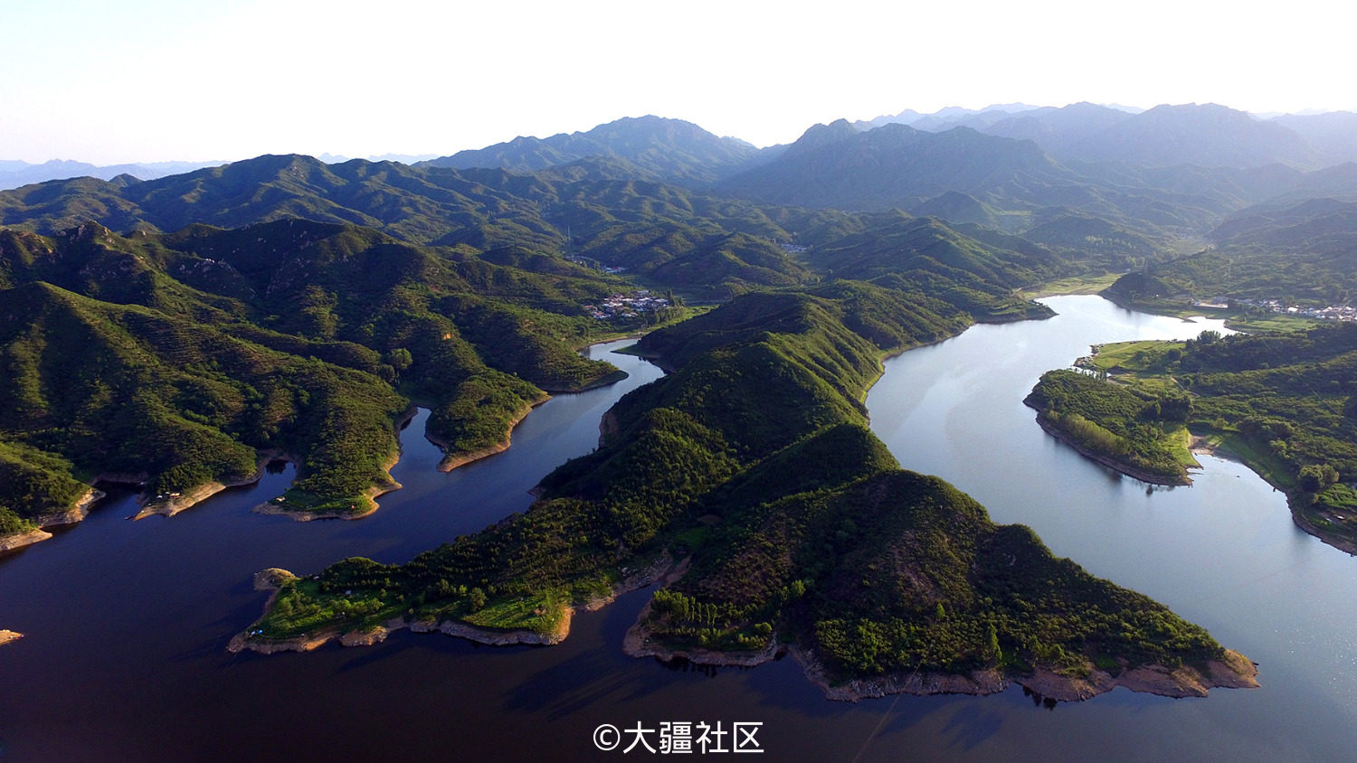 密云沙厂水库航拍