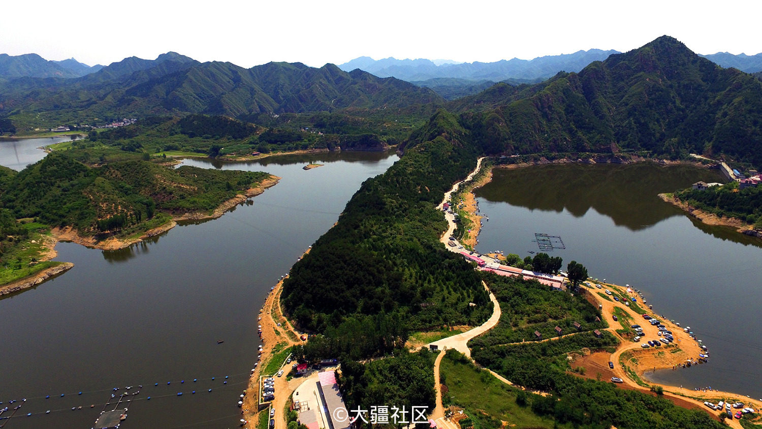 密云沙厂水库航拍