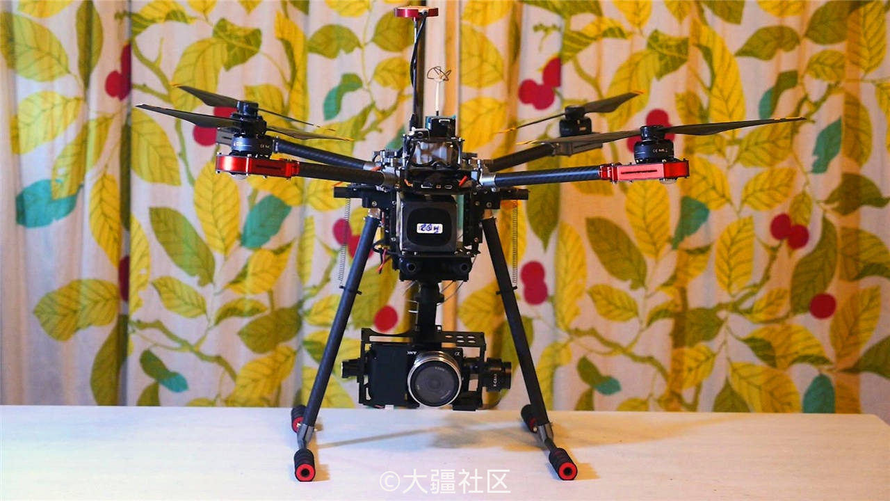 自己动手diy改装dji e800动力的便携高画质高性能航拍无人机