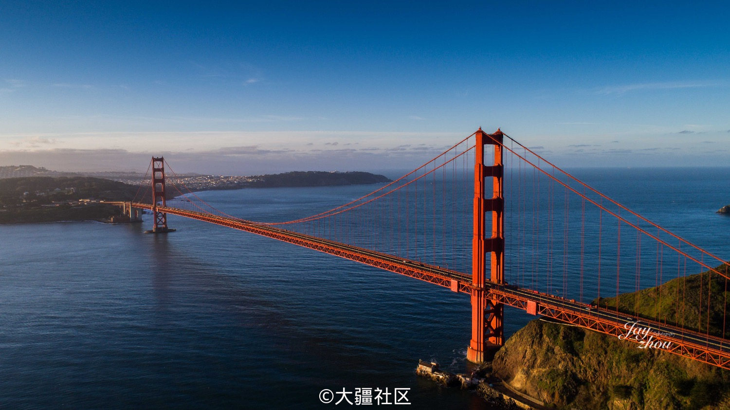 翻騰p4p航拍美國舊金山金門大橋