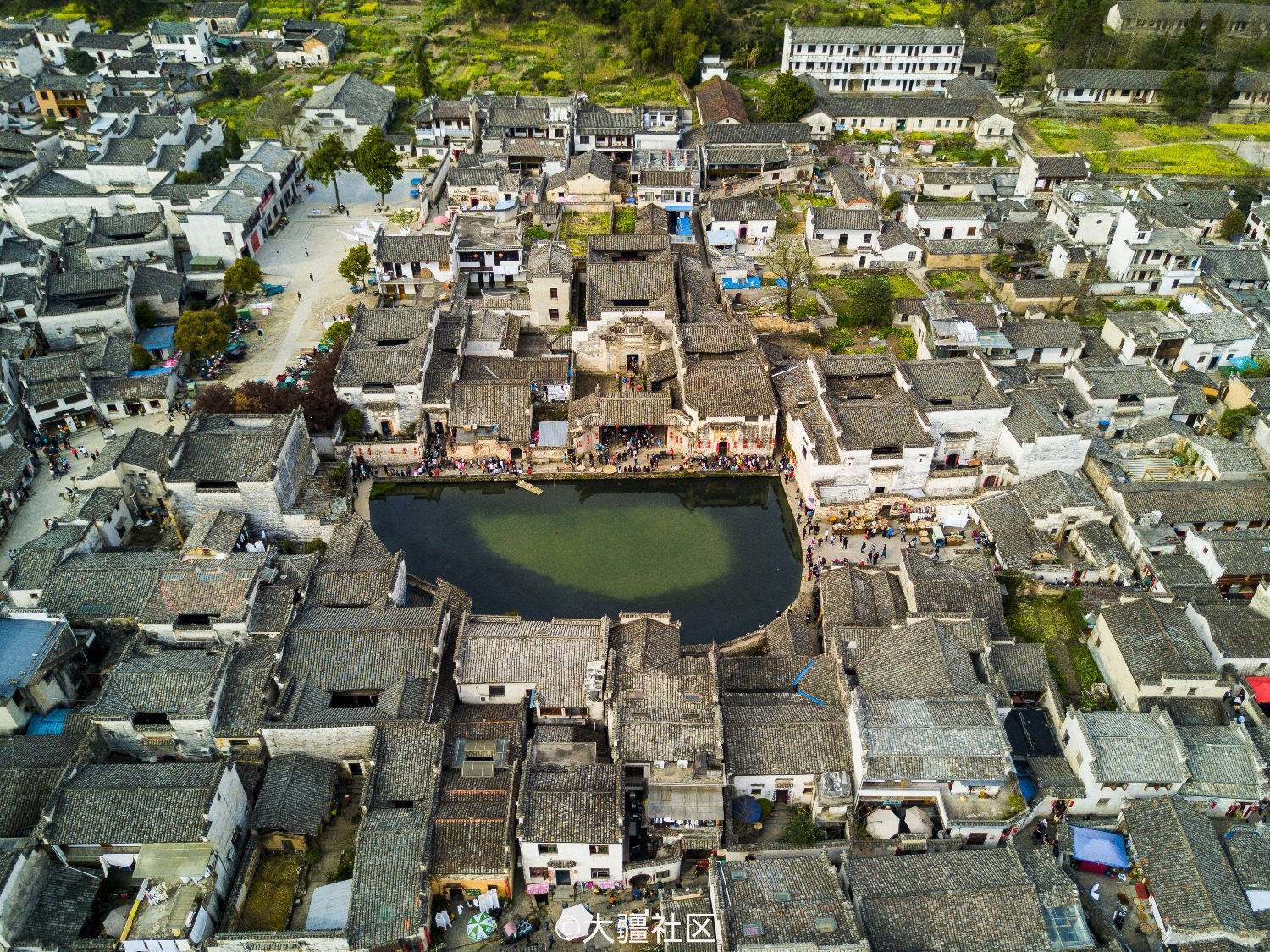 宏村鸟瞰图图片