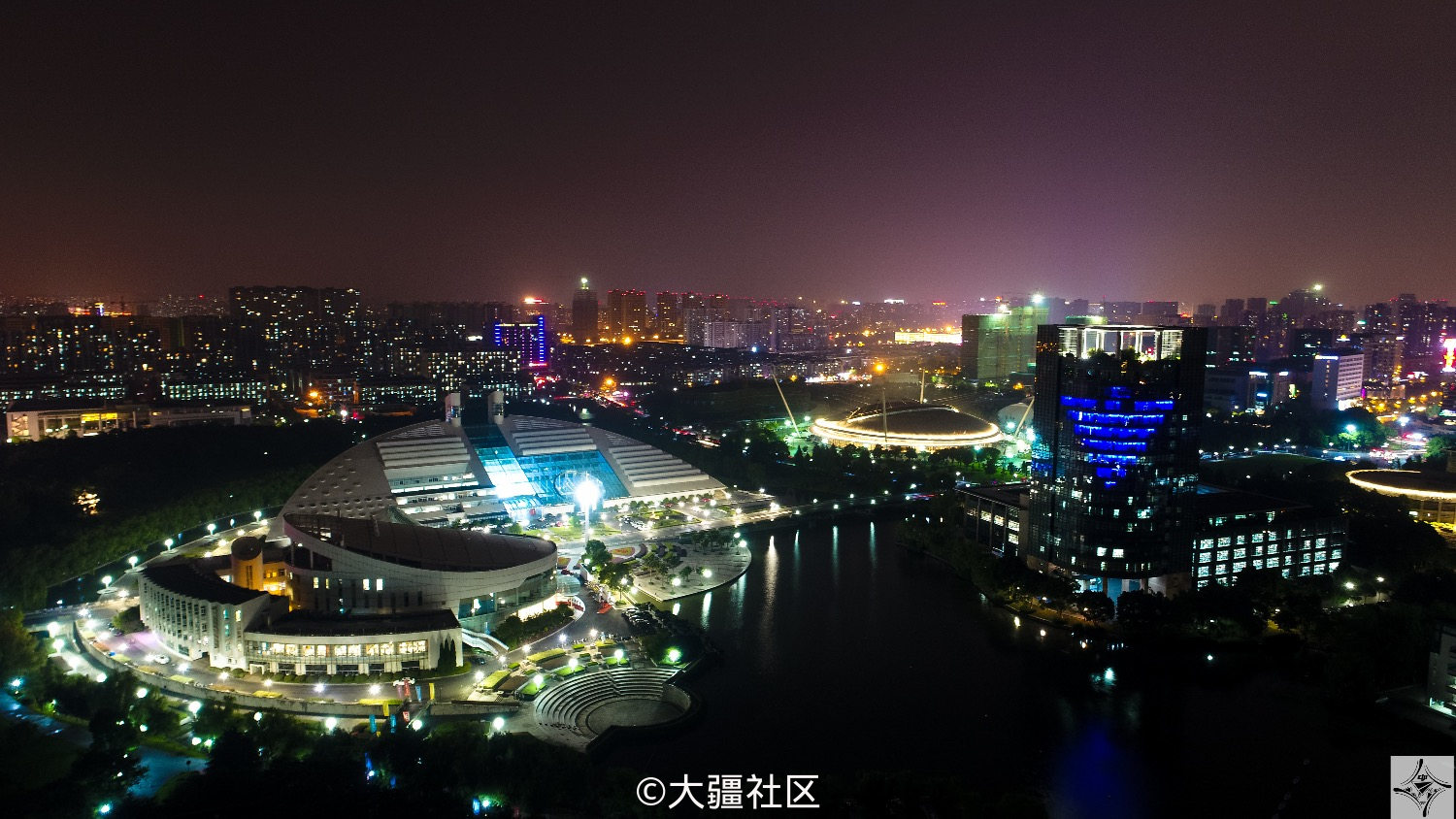 百廿浙大,夜景航拍