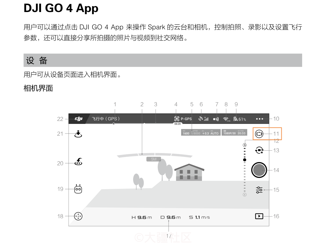 为什么我的dji Go 4 App界面没有云台体感控制开关呢 产品 大疆社区