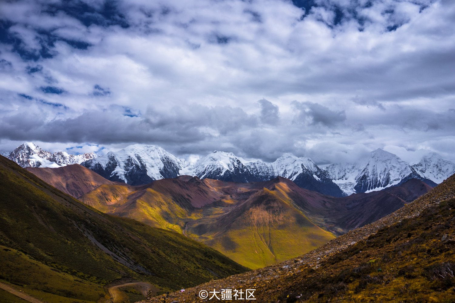 雅哈垭口-英雄坡全景