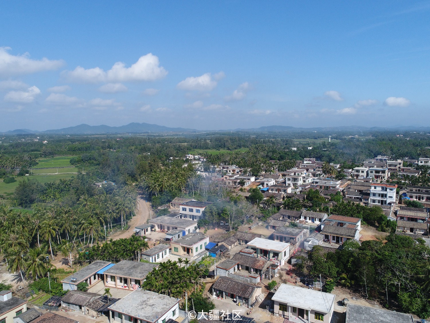 18春节航拍 海南万宁山根镇乡村.