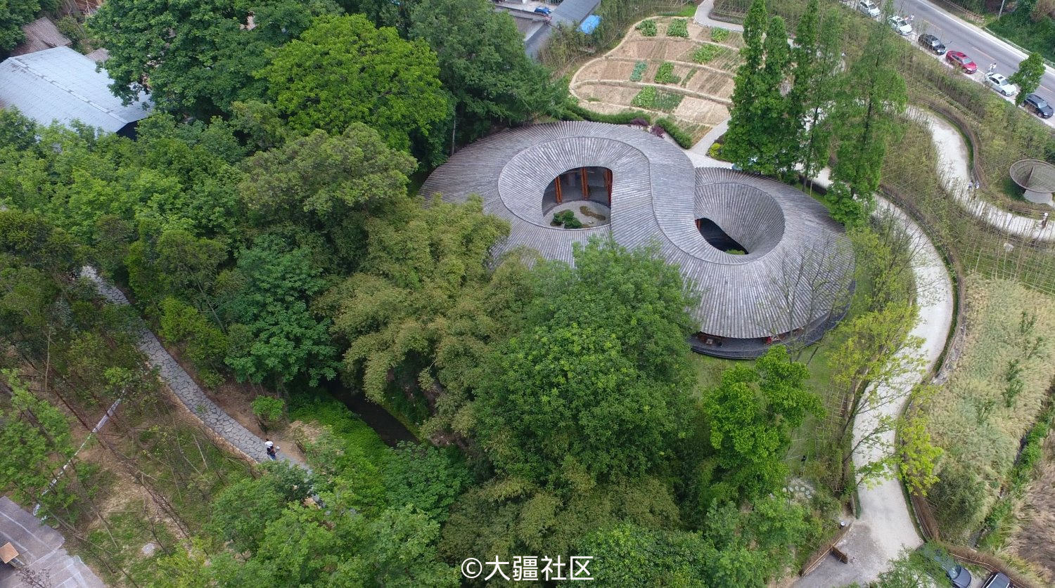 航拍崇州竹里建筑之美