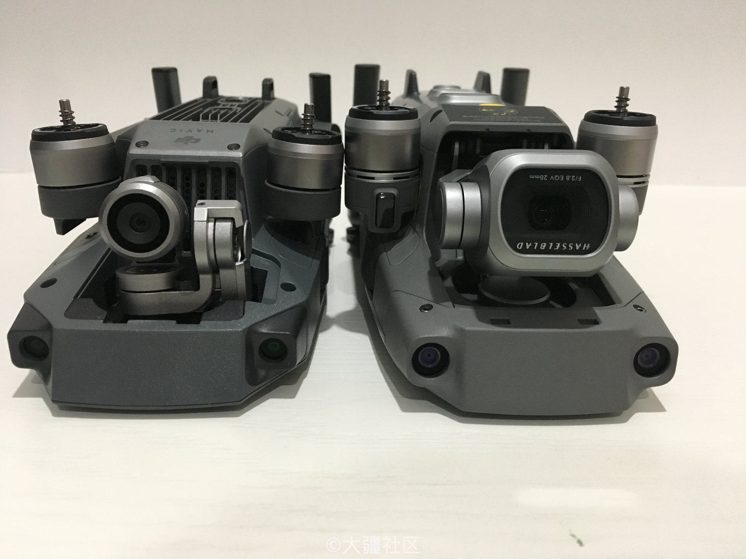 mavic pro一代与二代外观对比