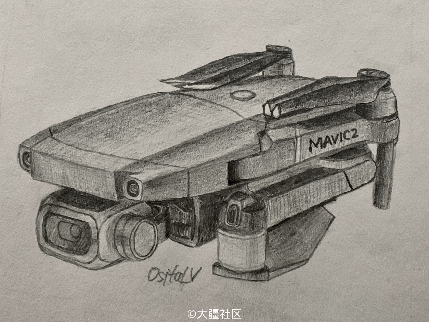 第四步:排线,画出机身的明暗调及高光和阴影