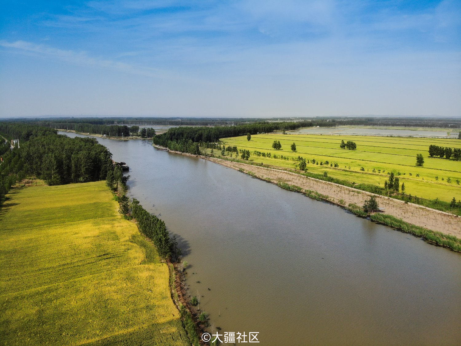 京杭大运河微山湖西岸 作品 大疆社区 京杭大运河微山湖西岸 作品 大疆社区