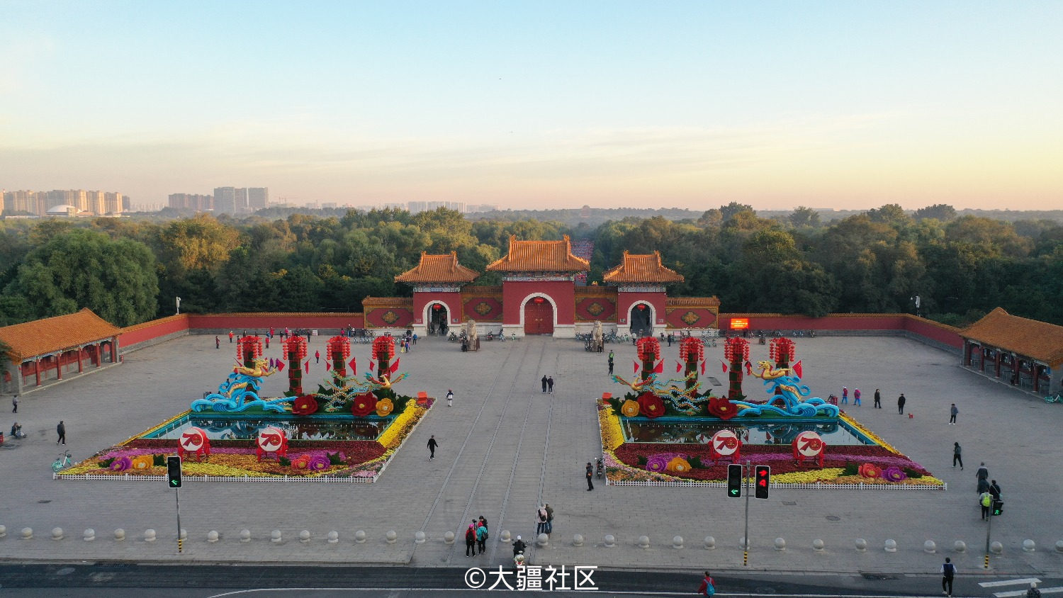 航拍瀋陽北陵公園