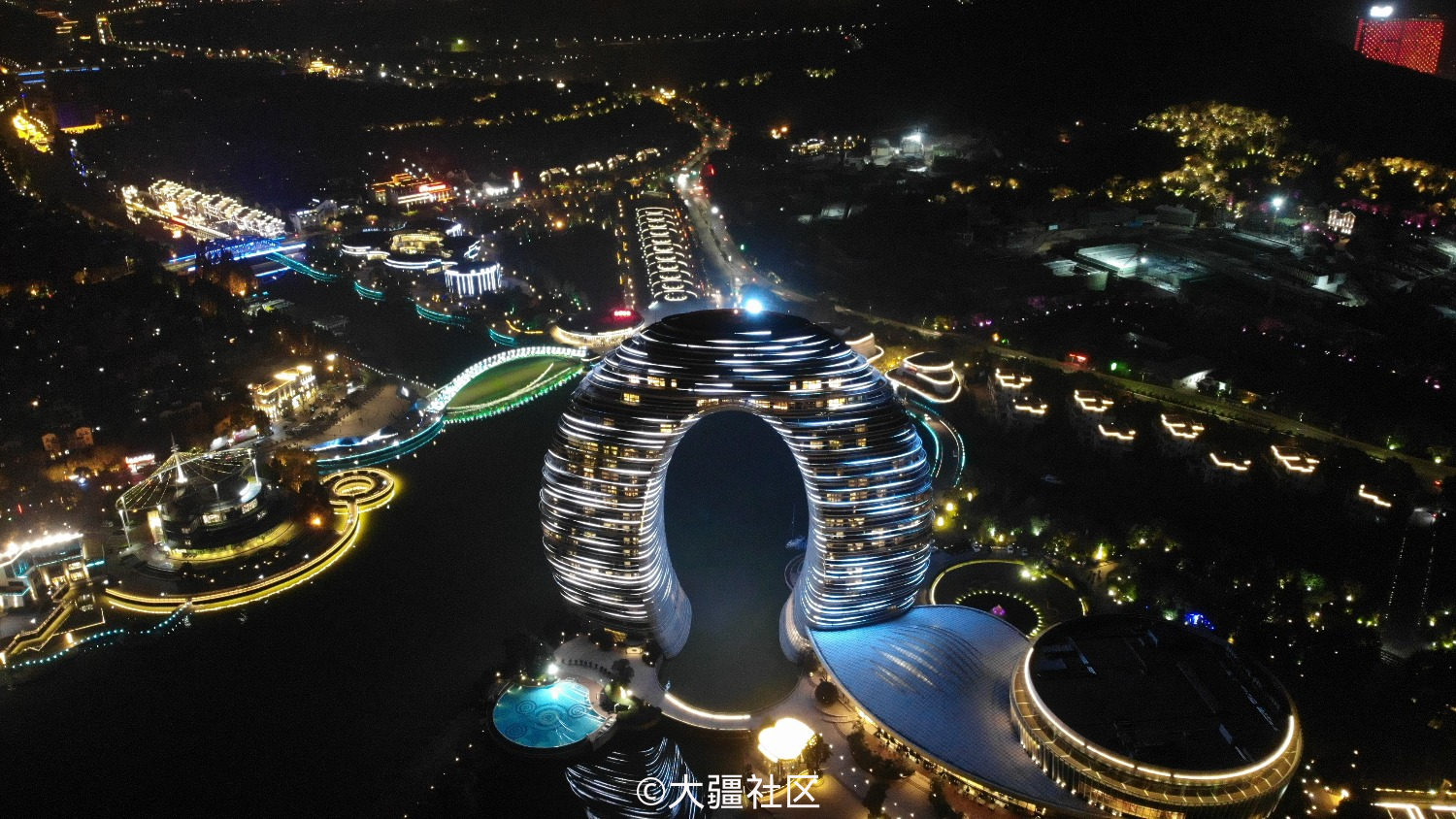 浙江湖州夜景