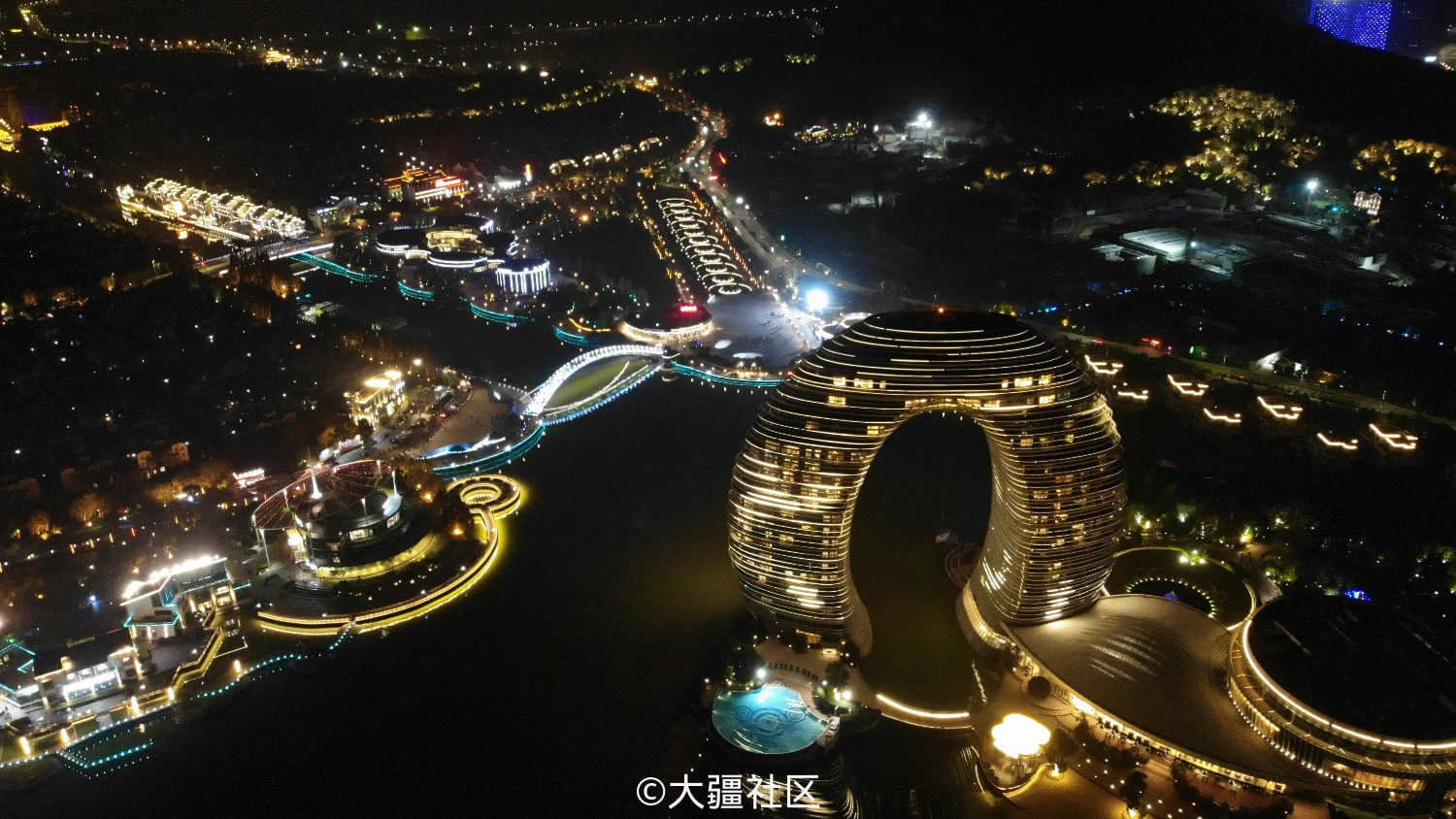 浙江湖州夜景