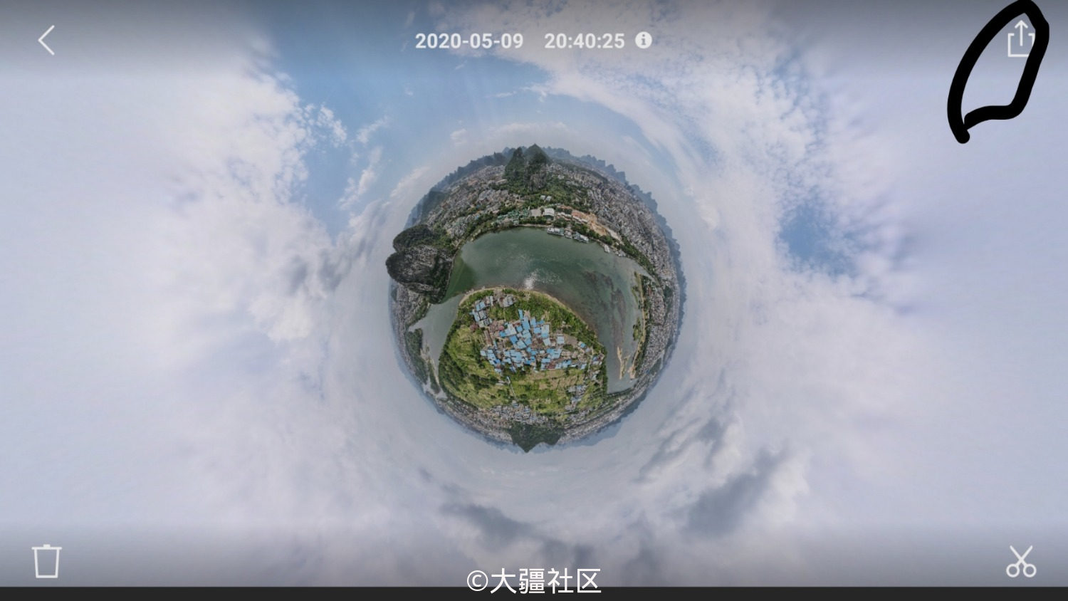 mavic air2 球形全景原图导出-服务-大疆社区