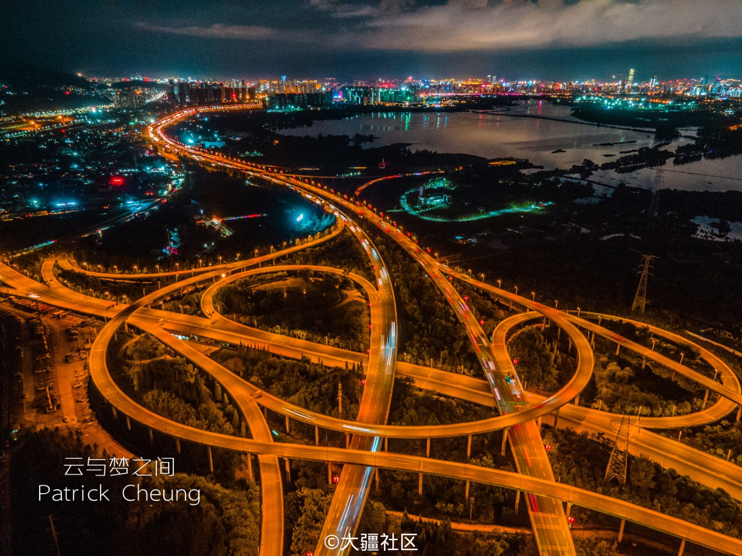 昆明碧鸡关立交桥夜景