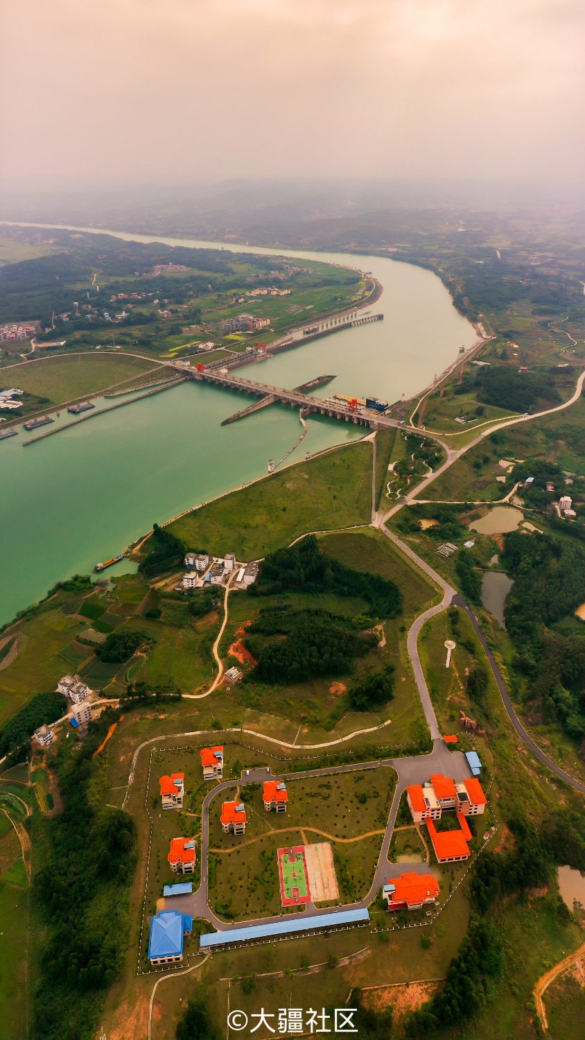 老口水利枢纽鸟瞰.