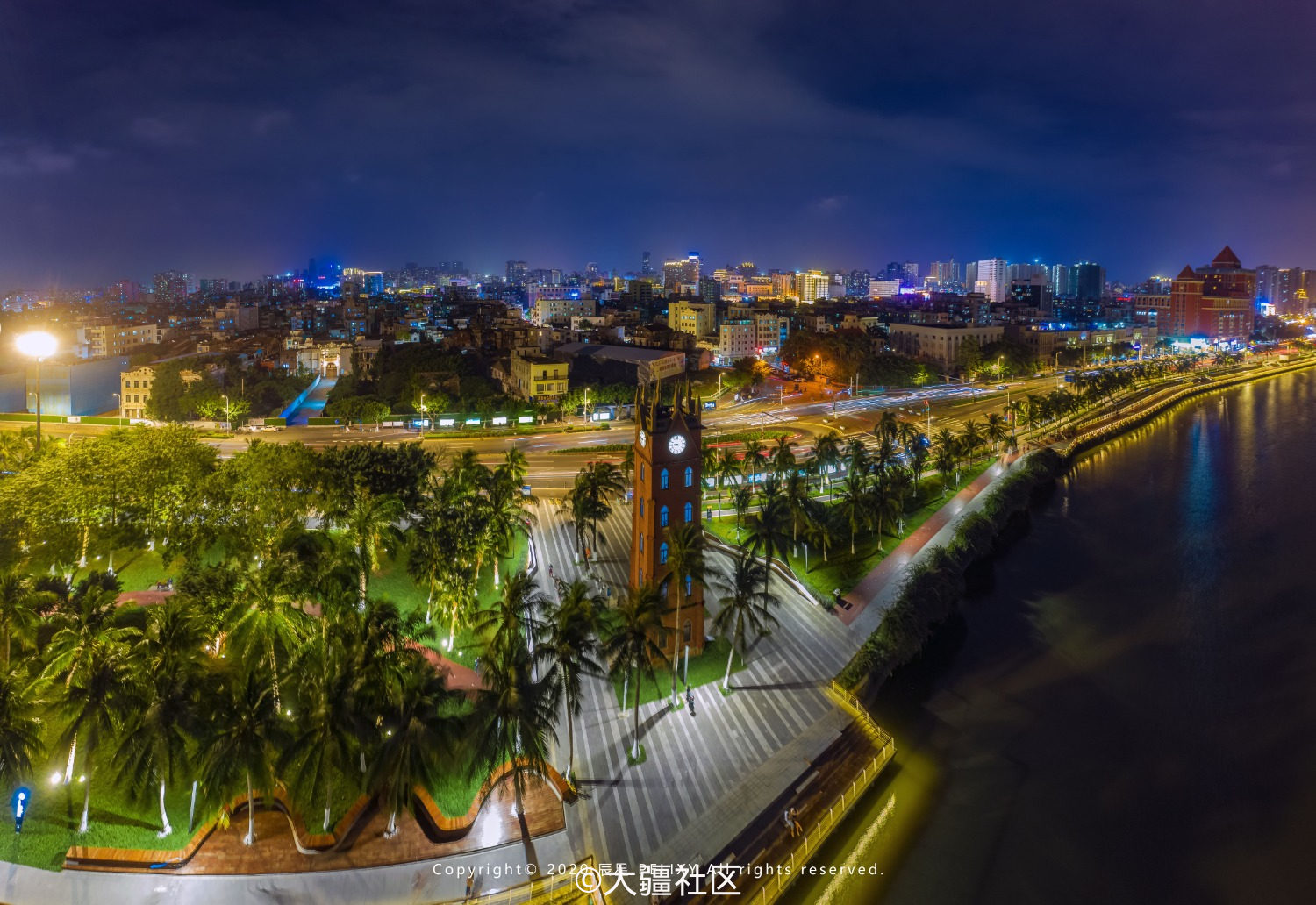 海口钟楼夜景