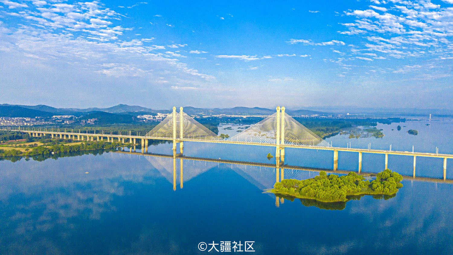 湖北襄阳三桥航拍