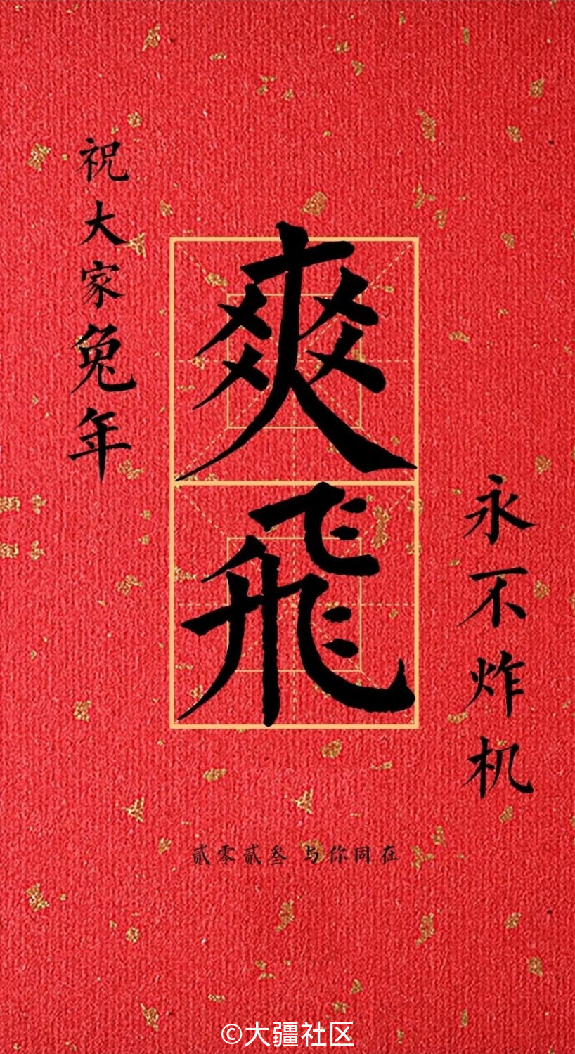 祝各位飞友新年快乐永不炸机再也不用停机坪了