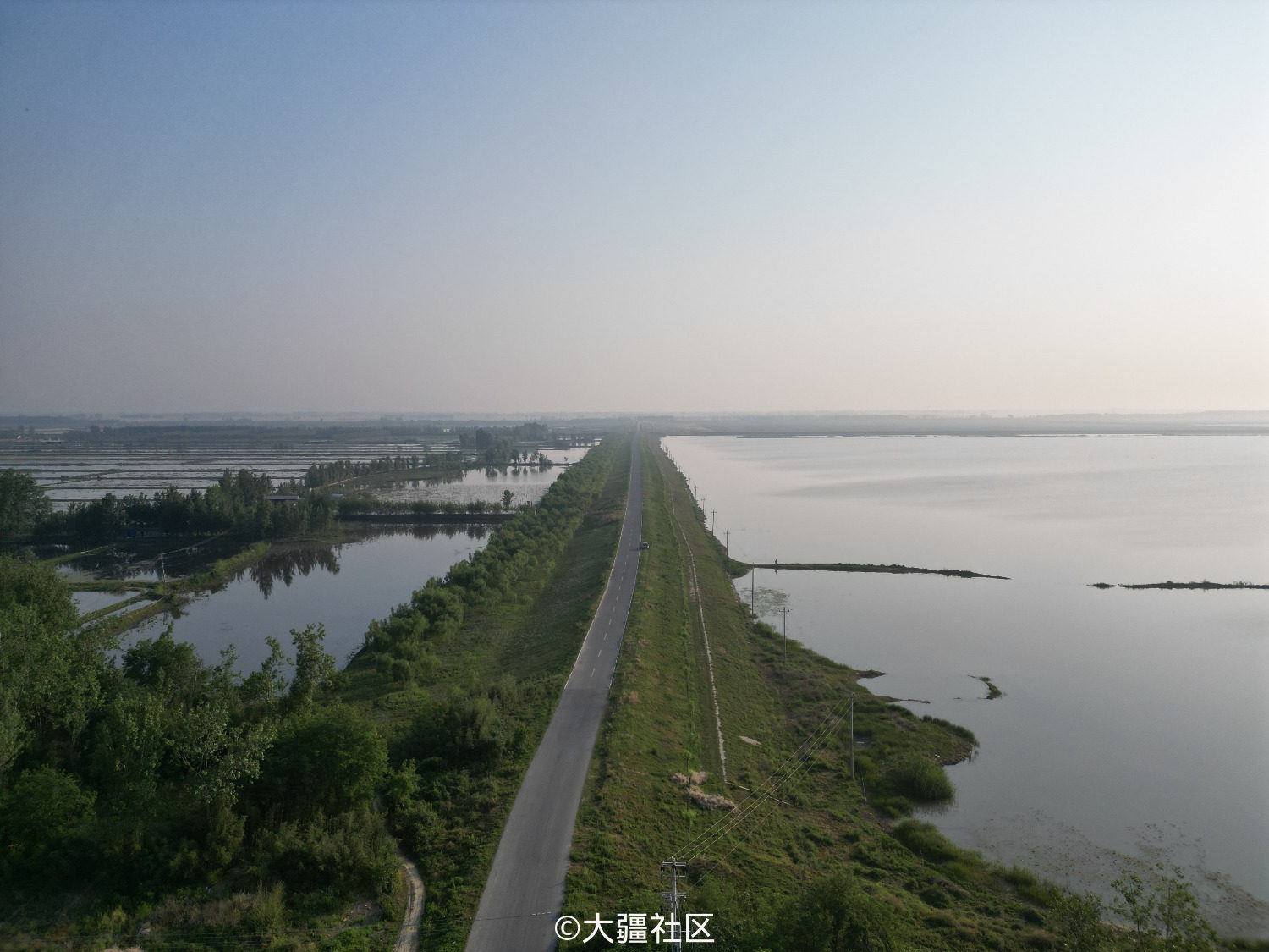 霍邱县城西湖乡关嘴村城西湖风景巡湖
