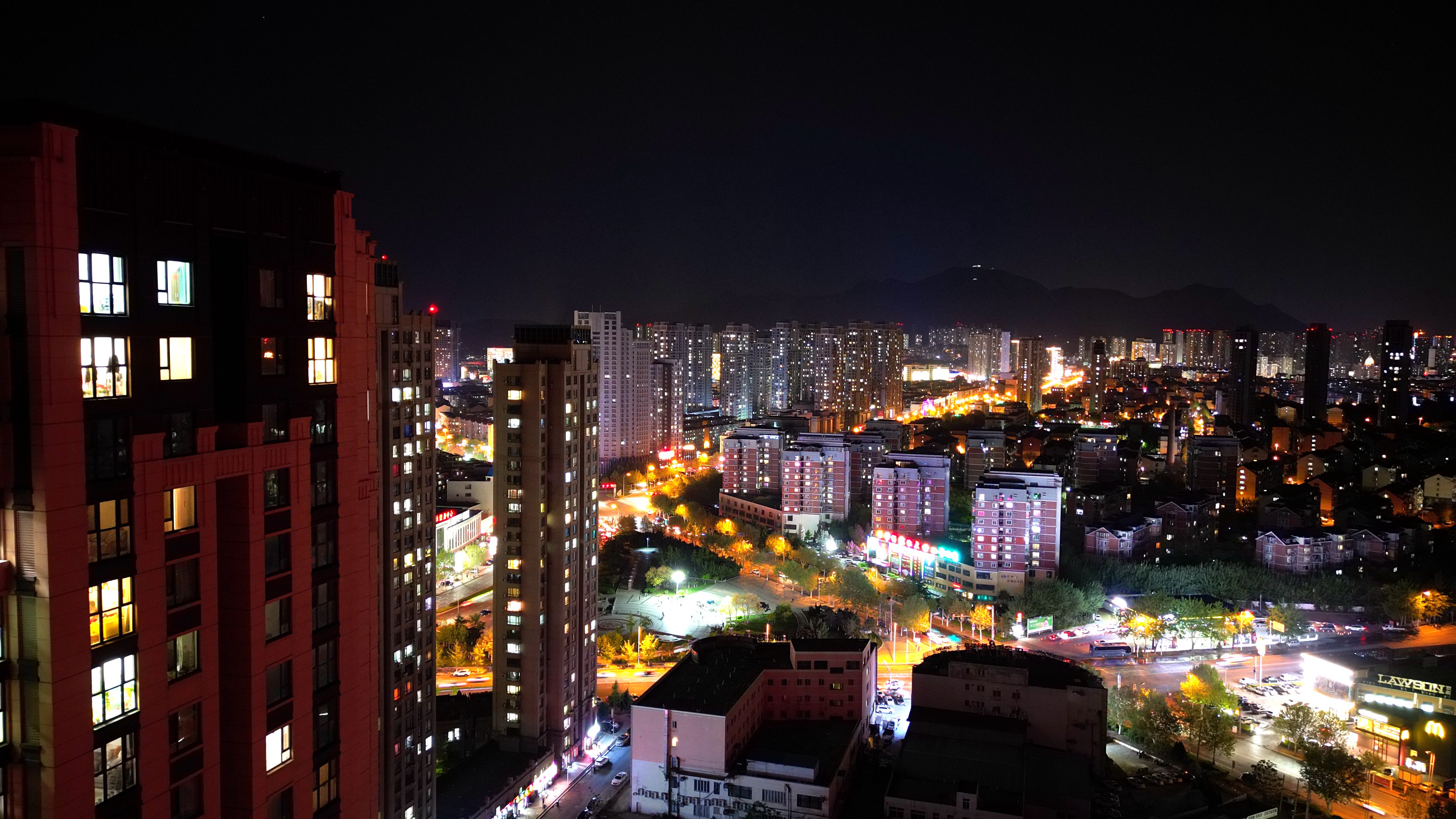 小区夜景图片真实图片图片