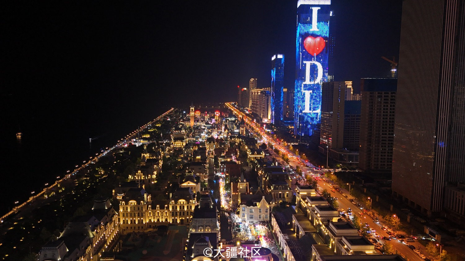 大连港夜景图片