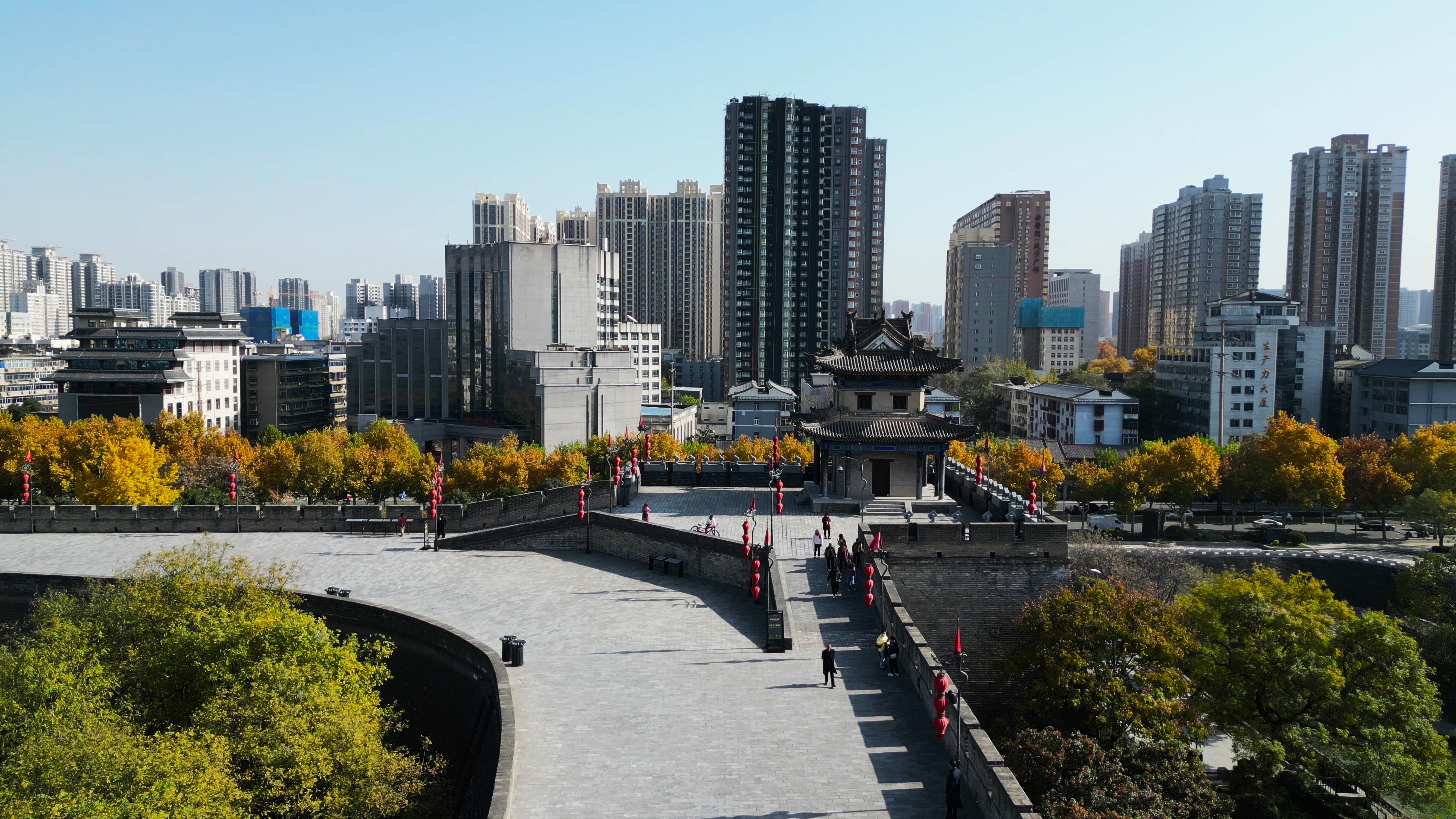 西安古城墙东南角一