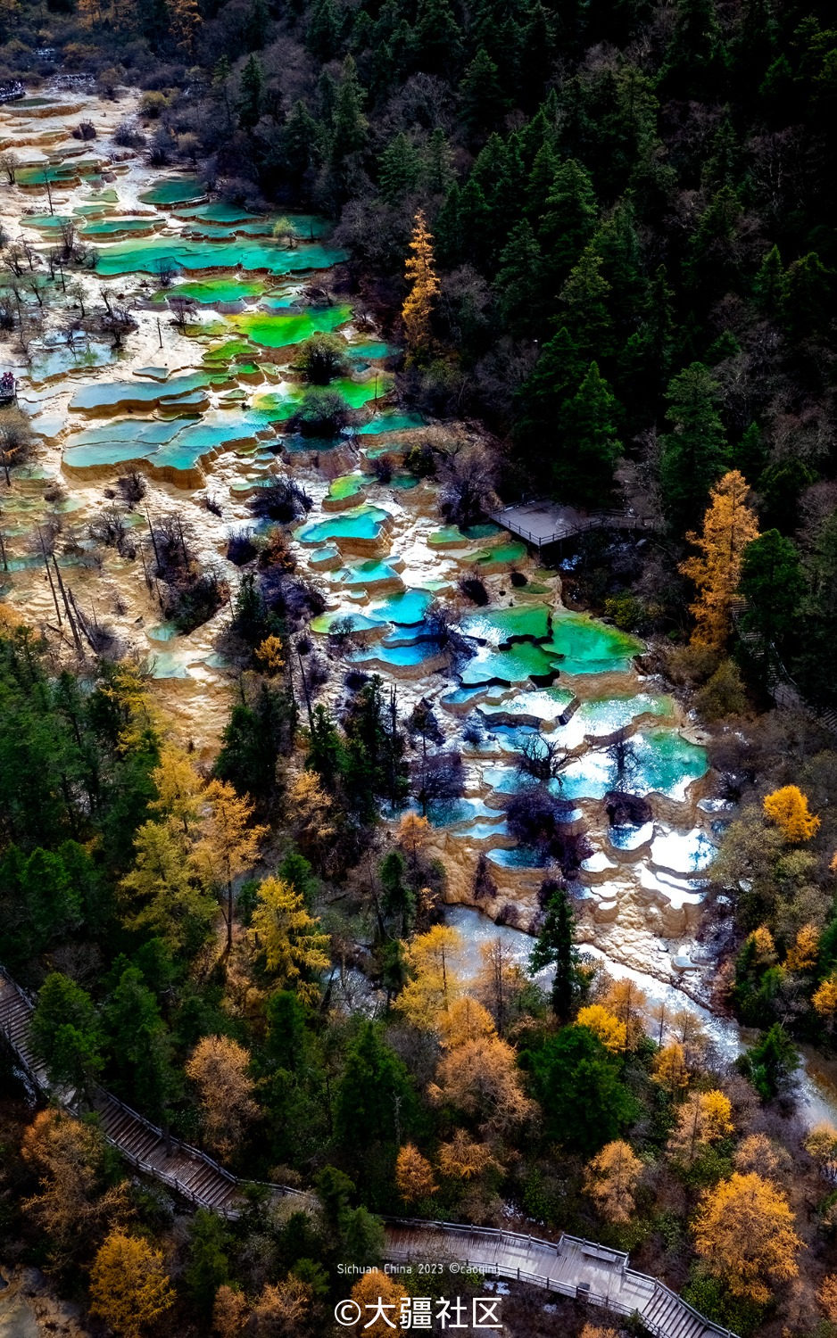 黄龙彩池-航拍无人机-大疆社区